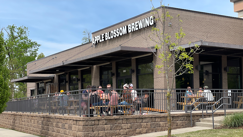 Apple Blossom Brewing Company exterior view showcasing professional restaurants services in Fayetteville, Arkansas
