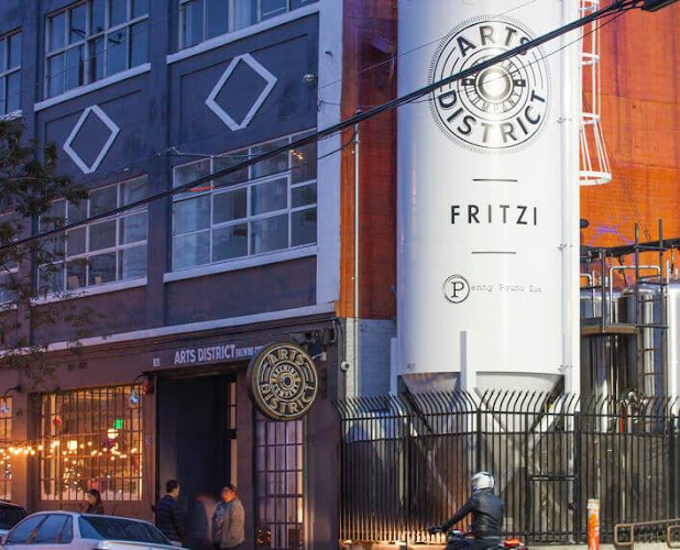 Arts District Brewing Company exterior view showcasing professional restaurants services in Los Angeles, California