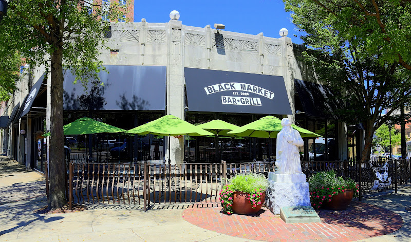 Black Market Bar + Grill exterior view showcasing professional restaurants services in Birmingham, Alabama