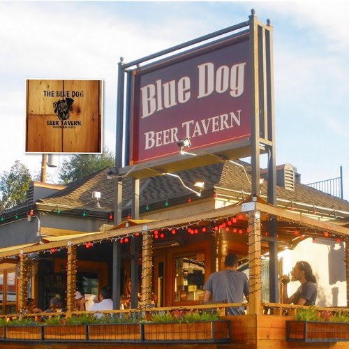 Blue Dog Beer Tavern exterior view showcasing professional restaurants services in Sherman Oaks, California