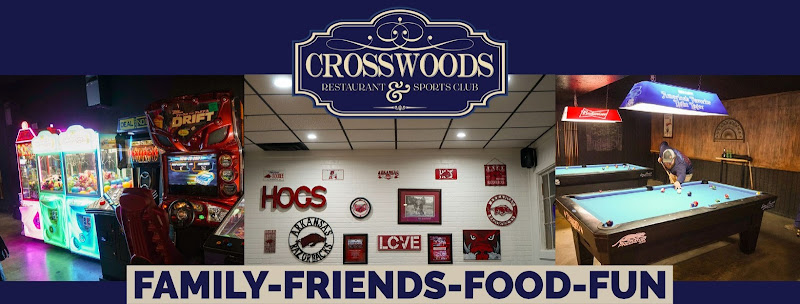 Crosswoods Restaurant & Sports Club exterior view showcasing professional restaurants services in Clarksville, Arkansas