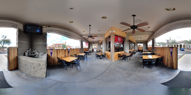 Firetruck Brewing Company, East exterior view showcasing professional restaurants services in Tucson, Arizona