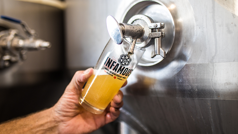 Infamous Brewing Company exterior view showcasing professional Brewery services in Austin, Texas