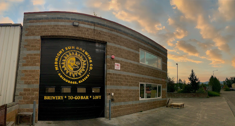 Midnight Sun Brewing Co. exterior view showcasing professional Brewery services in Anchorage, Alaska