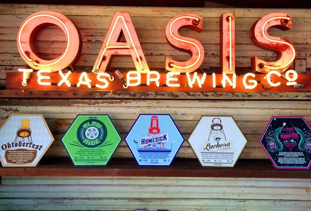 Oasis Texas Brewing Company exterior view showcasing professional Brewery services in Austin, Texas