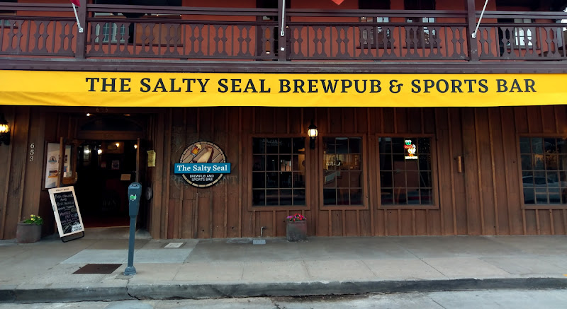 The Salty Seal Brewpub and Sports Bar exterior view showcasing professional restaurants services in Monterey, California