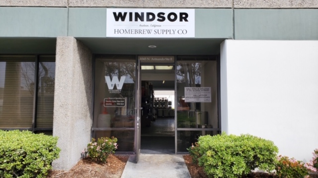 Windsor Homebrew Supply Co exterior view showcasing professional Brewing supply store services in Anaheim, California